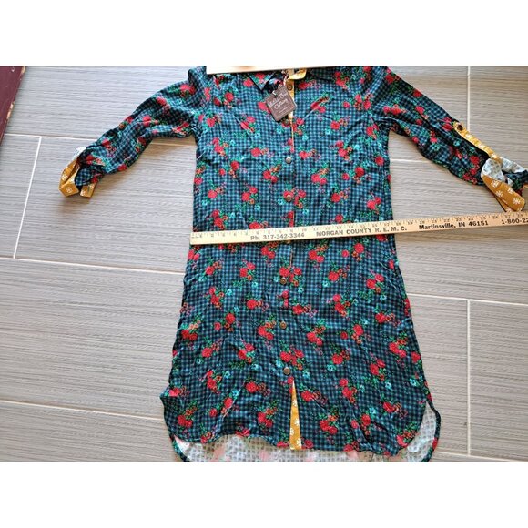 NEW Matilda Jane Choose Your Path Fa La La Button Down Dress Womens XS READ - Picture 11 of 12